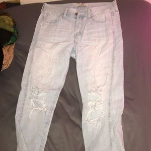 Ripped bleached jeans